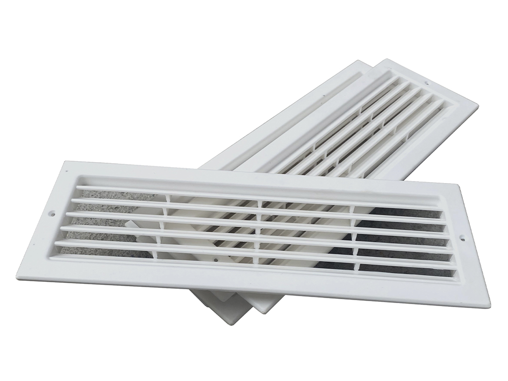 grade de ventilação retangular plástica